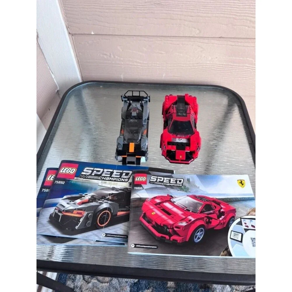 Lego Speed Champions Ferrari/Mclaren Frankenstein Cars for parts